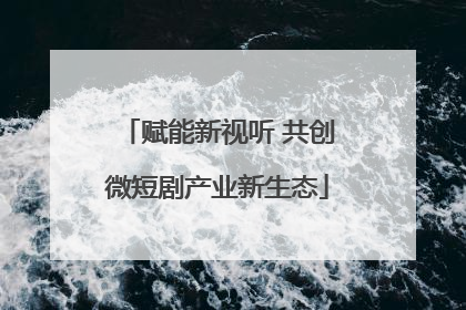 赋能新视听 共创微短剧产业新生态