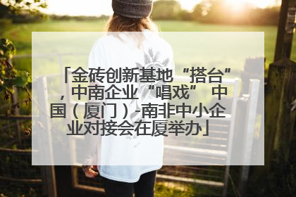 金砖创新基地“搭台”，中南企业“唱戏” 中国（厦门）-南非中小企业对接会在厦举办