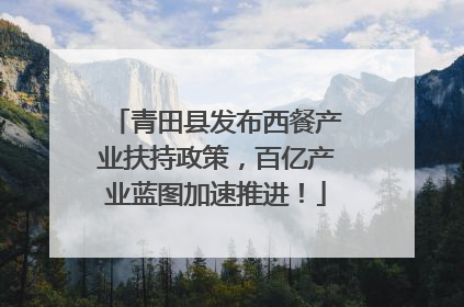 青田县发布西餐产业扶持政策，百亿产业蓝图加速推进！