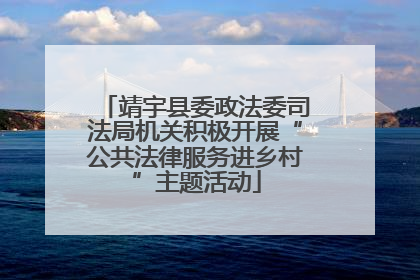 靖宇县委政法委司法局机关积极开展“公共法律服务进乡村”主题活动