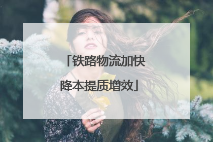 铁路物流加快降本提质增效