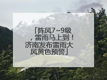 阵风7~9级，雷雨马上到！济南发布雷雨大风黄色预警