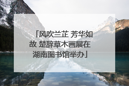 风吹兰芷 芳华如故 楚辞草木画展在湖南图书馆举办