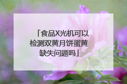 食品X光机可以检测双黄月饼蛋黄缺失问题吗