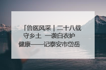 鲁医风采｜二十八载守乡土  一袭白衣护健康——记泰安市岱岳区满庄镇卫生院院长、主任医师张宝喜