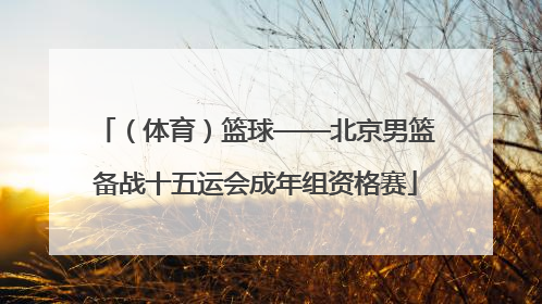 （体育）篮球——北京男篮备战十五运会成年组资格赛