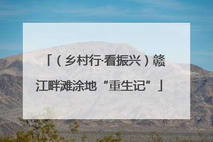 （乡村行·看振兴）赣江畔滩涂地“重生记”