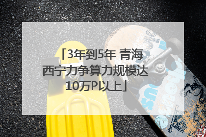 3年到5年 青海西宁力争算力规模达10万P以上