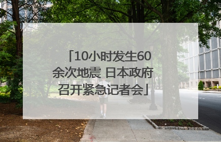10小时发生60余次地震 日本政府召开紧急记者会