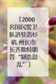 2000名国民警卫队进驻洛杉矶 州长市长齐批特朗普“制造混乱”