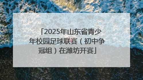 2025年山东省青少年校园足球联赛（初中争冠组）在潍坊开赛