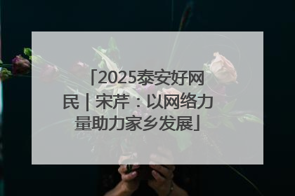 2025泰安好网民｜宋芹：以网络力量助力家乡发展