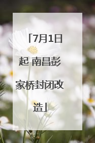 7月1日起 南昌彭家桥封闭改造