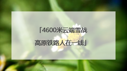 4600米云端雪战 高原铁路人在一线