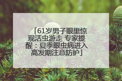 61岁男子眼里惊现活虫游走 专家提醒：夏季眼虫病进入高发期注意防护