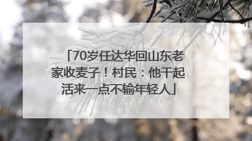 70岁任达华回山东老家收麦子！村民：他干起活来一点不输年轻人