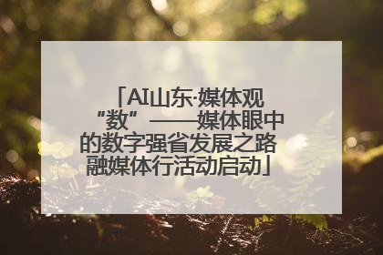 AI山东·媒体观“数”——媒体眼中的数字强省发展之路融媒体行活动启动
